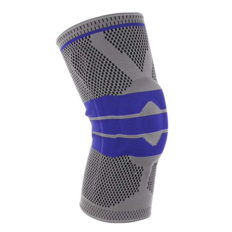 Sports Kneecaps New Silicone Spring Knitted Knee Pads Running Basketball Mountaineering Factory Wholesale Sports Protective Gear