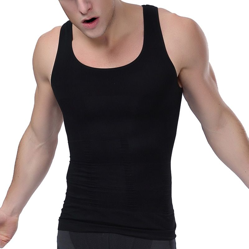 Men Slimming Tank Top Body Shapers Belly Slimming Thin Mesh Underwear Vest Corset sture Corrective Compression Tanks