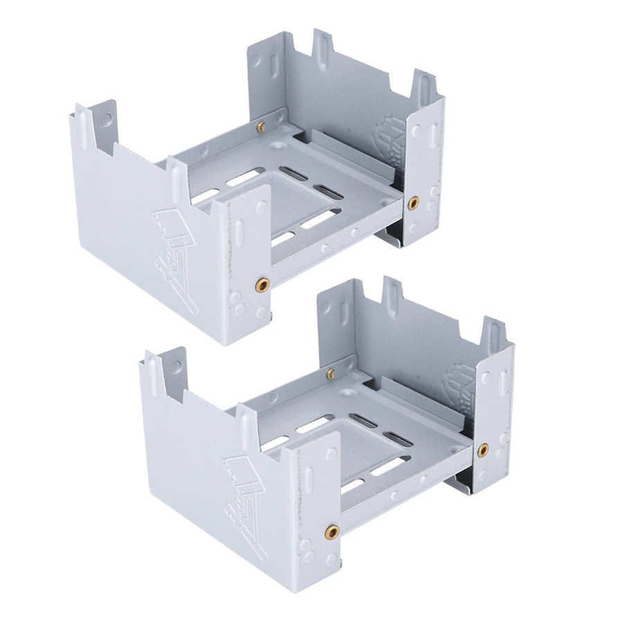 2 Pcs Outdoor Portable Spirit Stove Folding Travel Barbecue