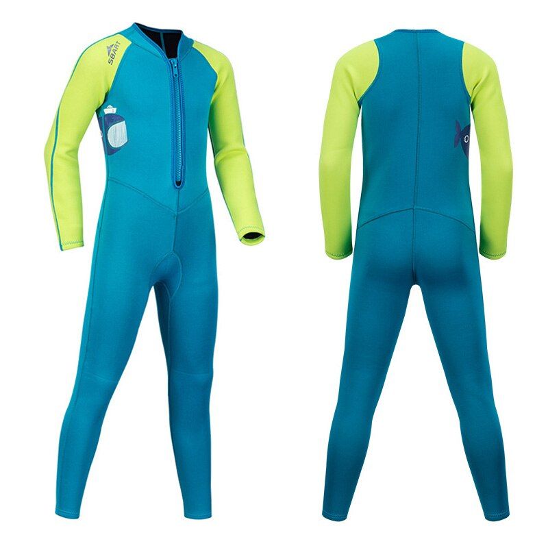 Kids 2mm Neoprene Full Suit, Surfing Swimming Wetsuit Baby/Youth Boys/Girls,UV Protection Keep Warm Age 1 to 13 Years