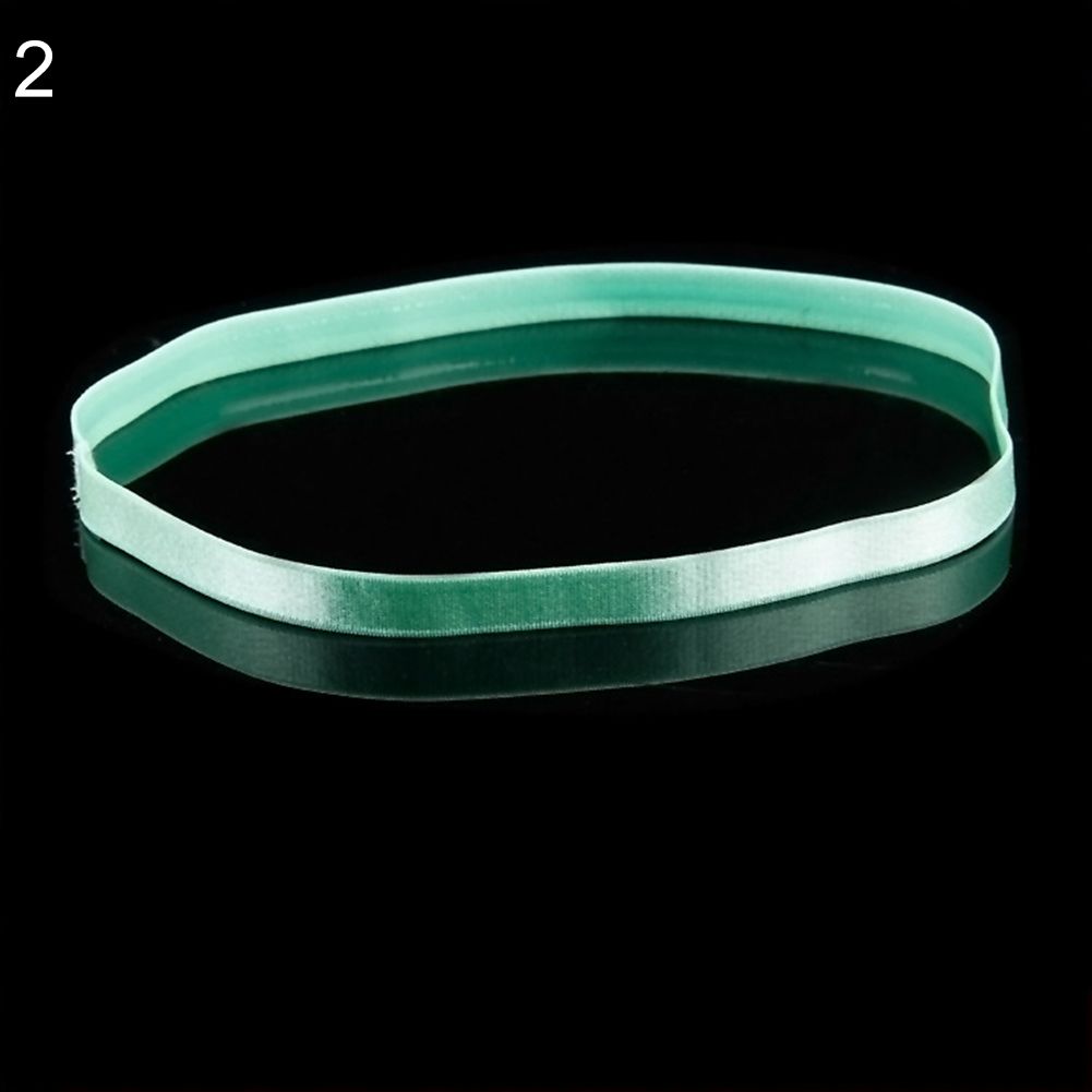 Women's Men's Candy Color Sports Running Anti-Slip Elastic Headband Hair Band