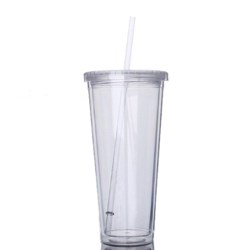650ML Tl Porle Cup with Straw Sport Plastic Fruit Juice Water Bottle