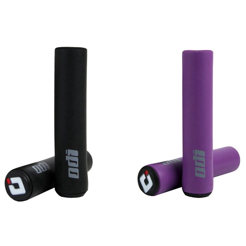 NANLIY- ODI 2 Pair MTB Bicycle Grip Silicone Handlebar Grips Shock-Absorbing Soft Mountain Bicycle Grip Bike,Purple & Black