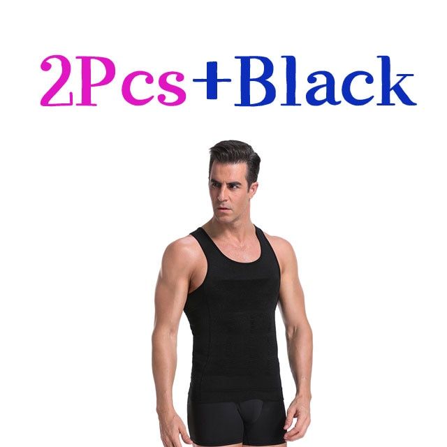Mens Compression Shirts Body Shaper Slimming Elastic Slim Muscle Tank Shapewear  Skinny Tummy Waist Trainer sture Shirt