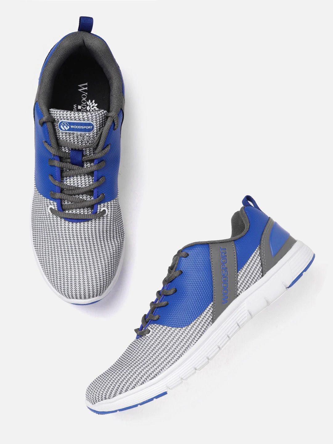 WOODSPORT Running Shoes For Men - 3277919 LGREY/RBLUE