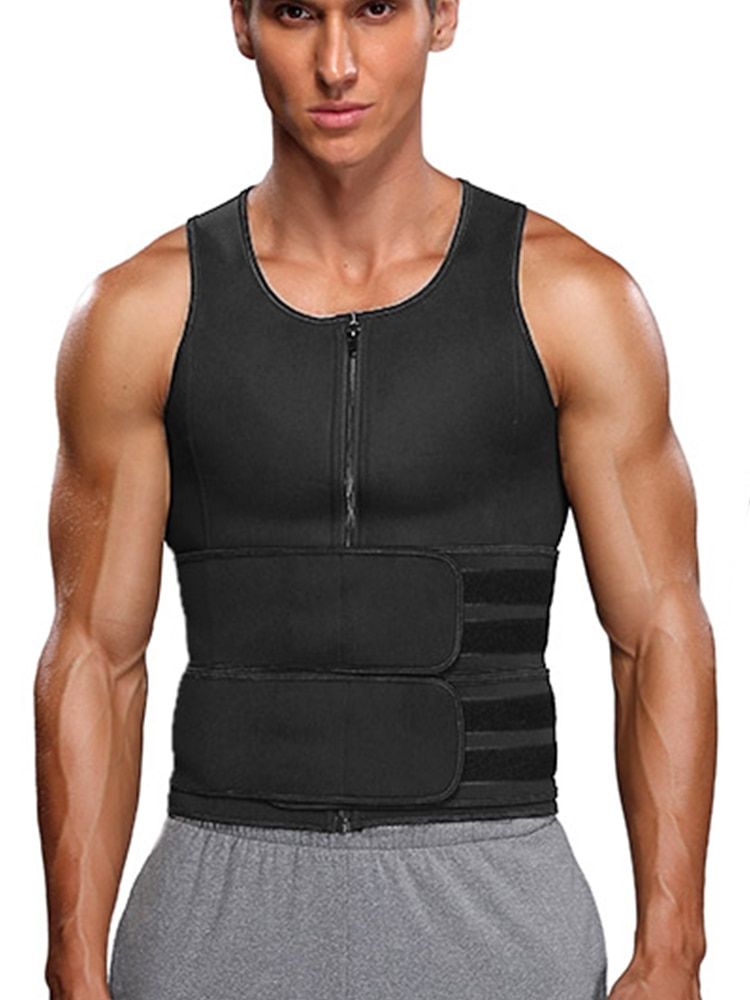 Men's Slimming Body Shapewear Corset Fitness Sauna Vest Shirt Compression Abdomen Tummy Belly Control Waist Cincher