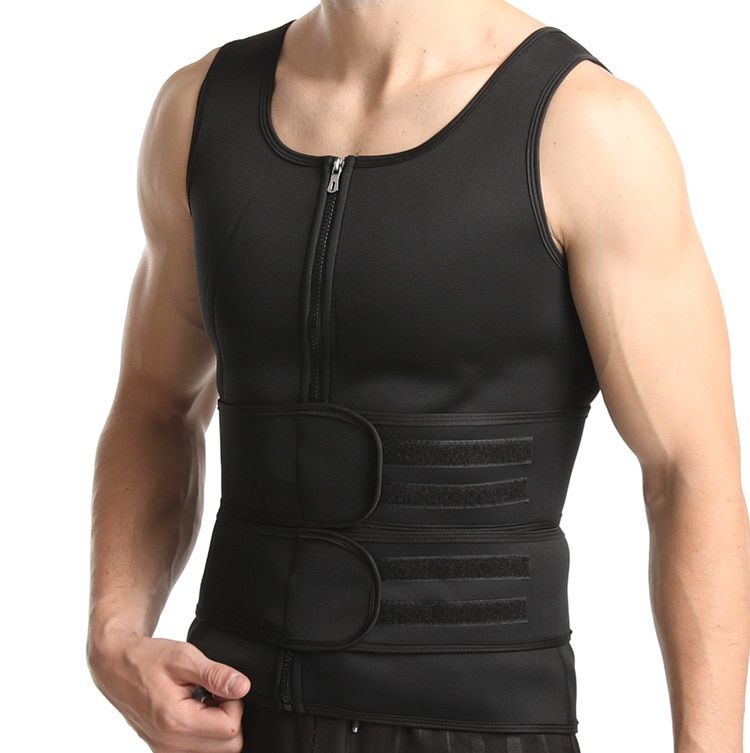 Men Body Shaper Sauna Vest Waist Trainer Belt Sweat Shirt Corset Top Abdomen Slimming Shapewear Fat Burn Fitness Top
