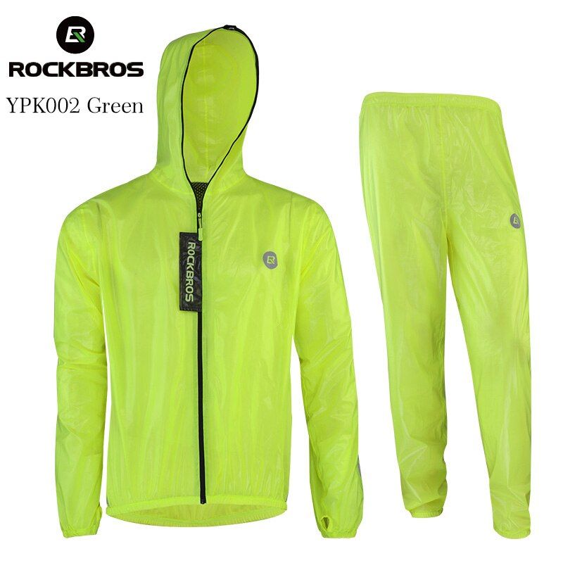 ROCKBROS Waterproof Cycling Bicycle Jersey Raincoat Hiking Jacket Reflective Uni Breathable Camping Sport Clothes Equipment