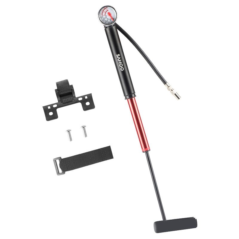Sahoo Bike Pump Bike Tire Pump Bike Pump with Gauge for Road Mountain and BMX Bikes Bicycle Accessories Bike Tools Bike