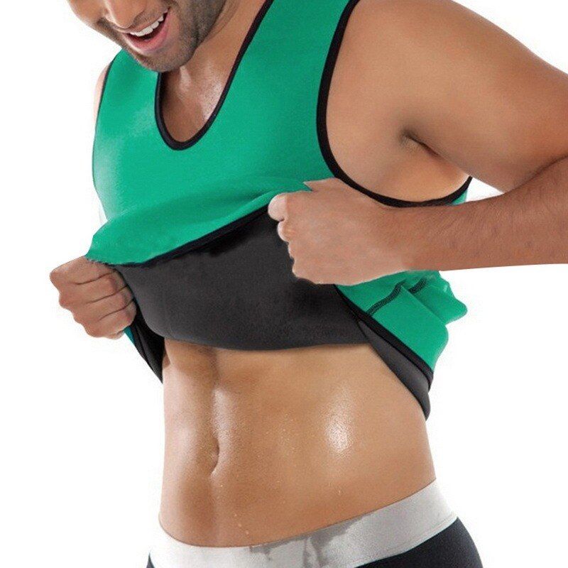 Men's Thermal Body Shaper Slimming Shirt Shapers Compression Sports Shirt Neoprene Waist Trainer Body Shaper Slim Vest T-Shirt