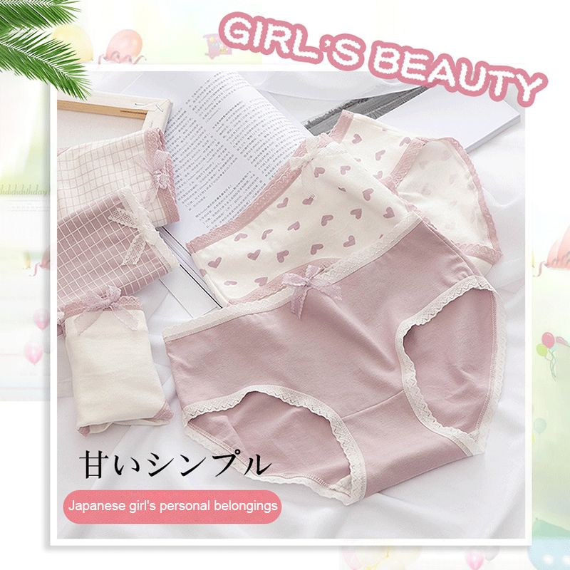 Panties Cotton Women Comfortable Women's Cotton Briefs Cartoon cotton underwear Cotton girl underwear Student briefs women panties NiceEstore