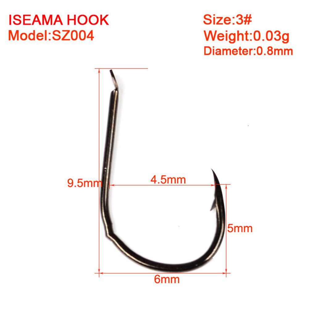 200pcs High Carbon Steel1#-15# Fishing  Hook Single Soft Bait Hook Fishing Accessories