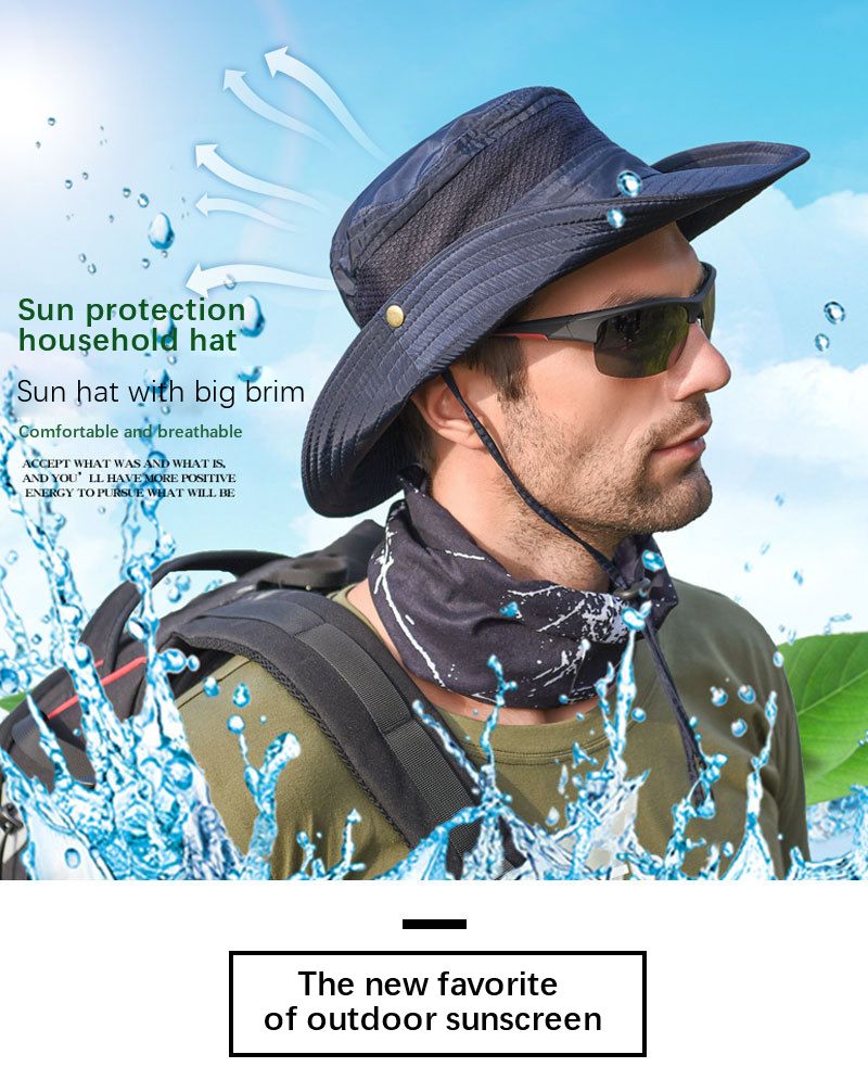 Summer Sun Hat Outdoor Fishing Mountaineering Men's Hat Safe Portable