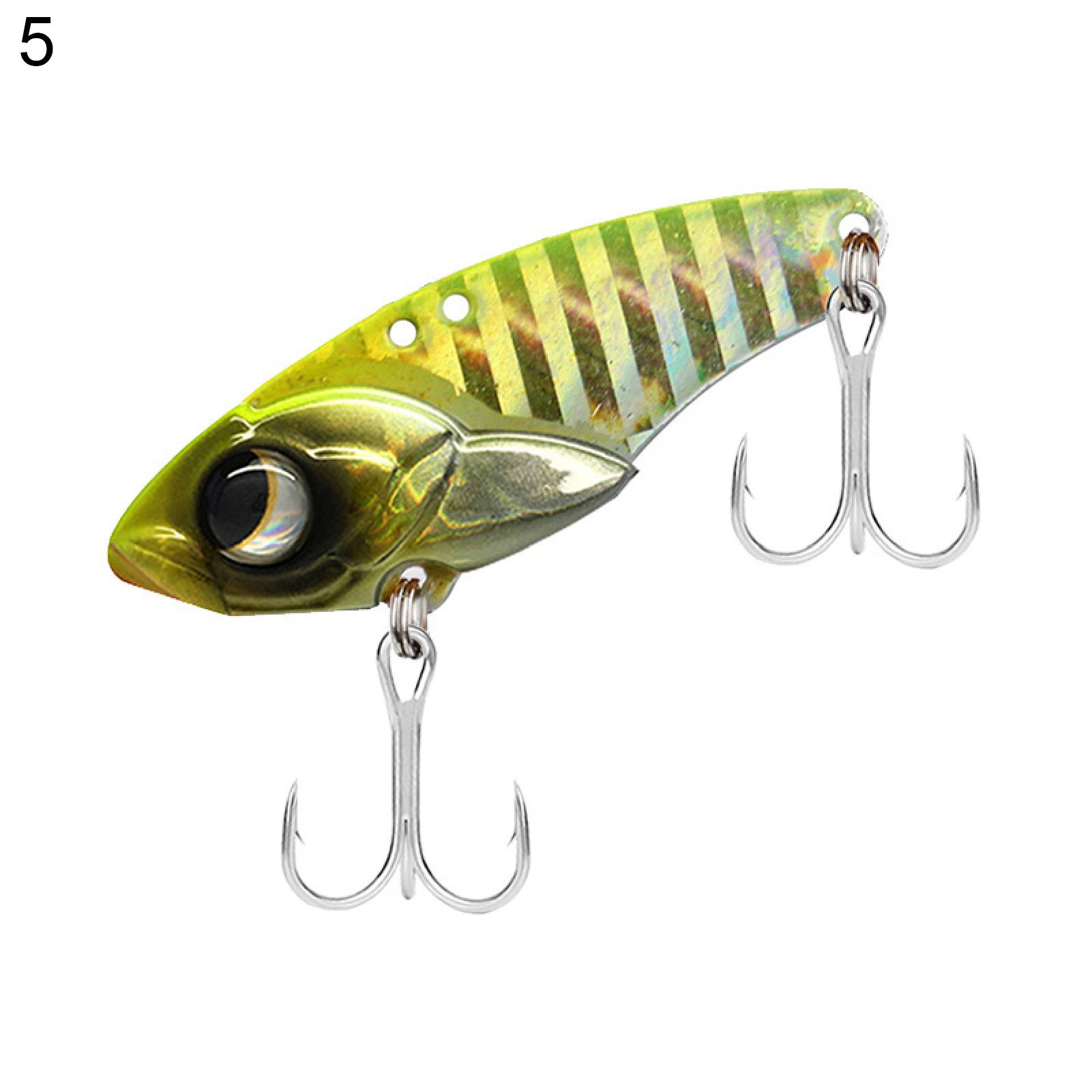 4.5cm Full Metal Fake Bait Faux Lure with Treble Hook Fishhook Fishing Gear