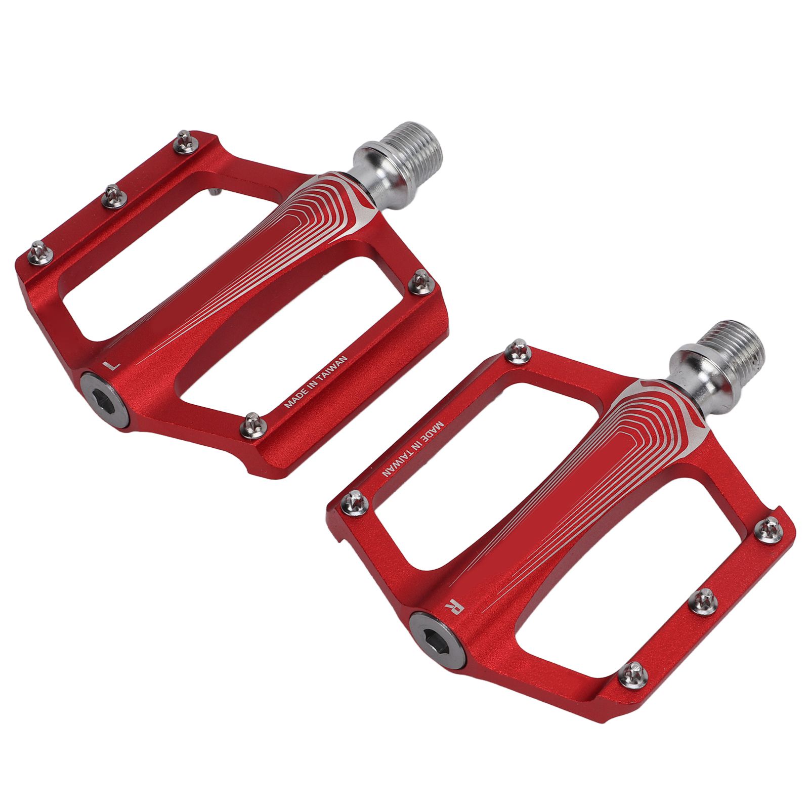 Bike Bearing Pedals Bicycle Aluminum Alloy Waterproof Effortless Firm Hollow Carved for Mountain Bikes