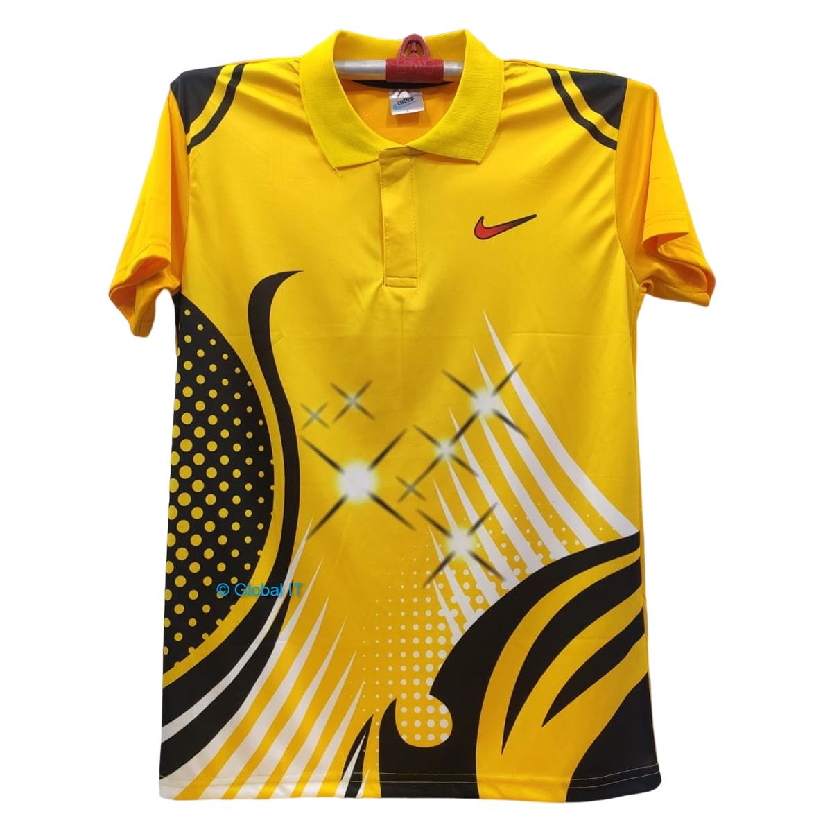 Sports Badminton Polo Jersey (7 Star)- Yellow