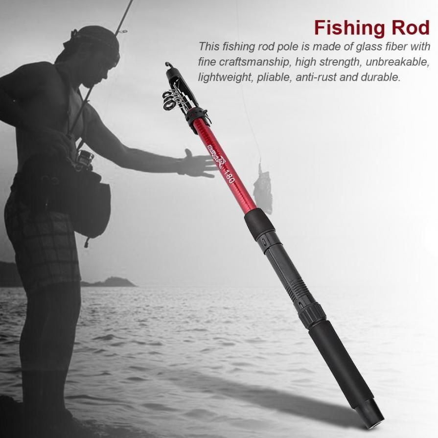 OIMG 1.8~3.0M Superhard Ca On Fiber Telescopic Fishing Rod T L Spinning Pole New!