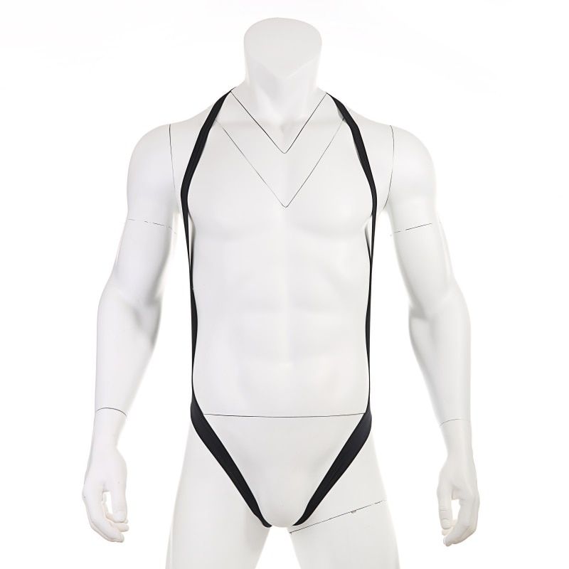 Men Open Bodysuit Lingerie Mankini Leotard Men's Jumpsuit Wrestling Strap Costume Gay Shaper Exotic Jumpsuit