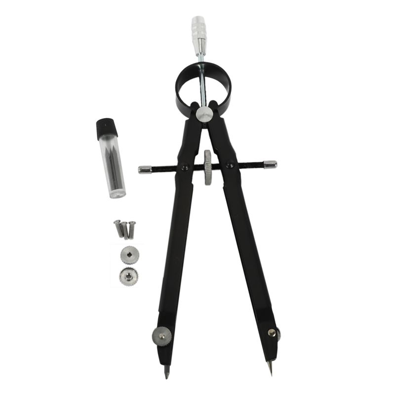 Professional Compass, Compass Geometry Set with Lock, Math and Precision Compass, Metal and Durable for Solid and Plane Precision Tool, Fit for Drafting, Drawing, Measuring