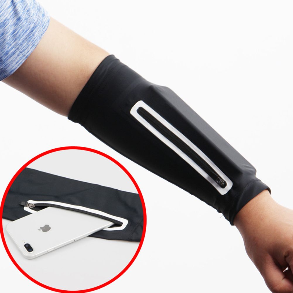 Yfashion Mobile Phone Stretch Arm Bag Running Riding Sunscreen Armband Wrist Bag