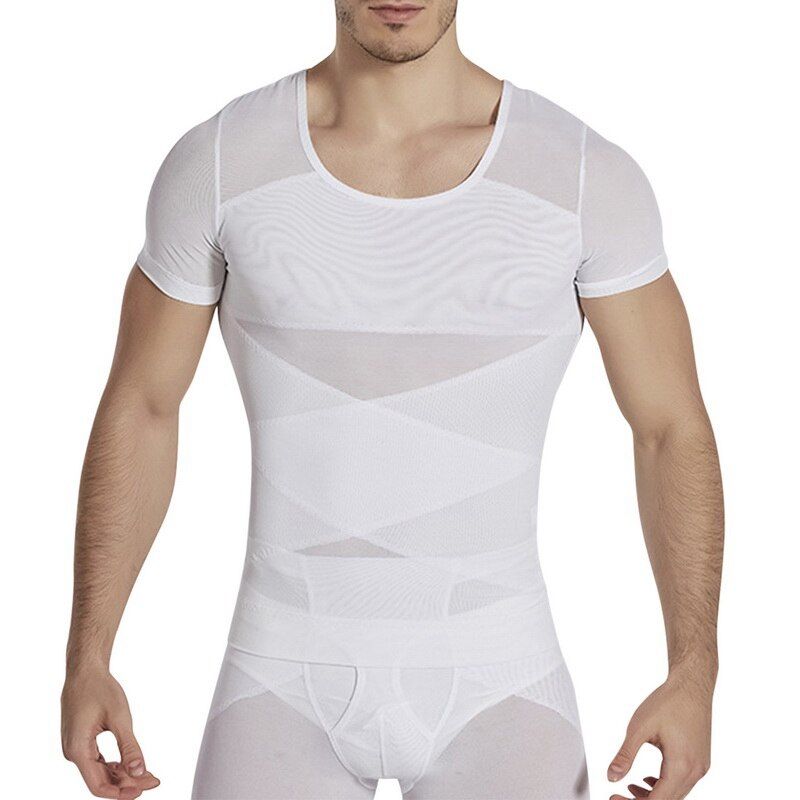 WENYUJH Men's Slimming Shaper Vest Male Belly Abdomen For Corrector Compression Body Building Chest Muscle Tummy Shirt Corset