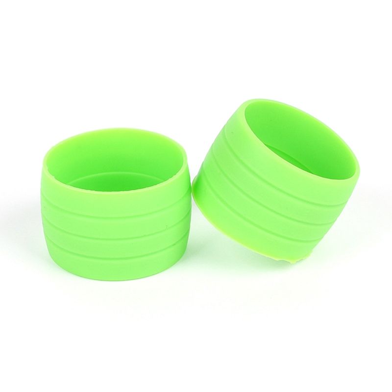 1 Pair Bike Silicone Elastic Strap Fixing Ring Plugs Waterproof Wear Resistant Loops for Road Bike Bar Tape,Green