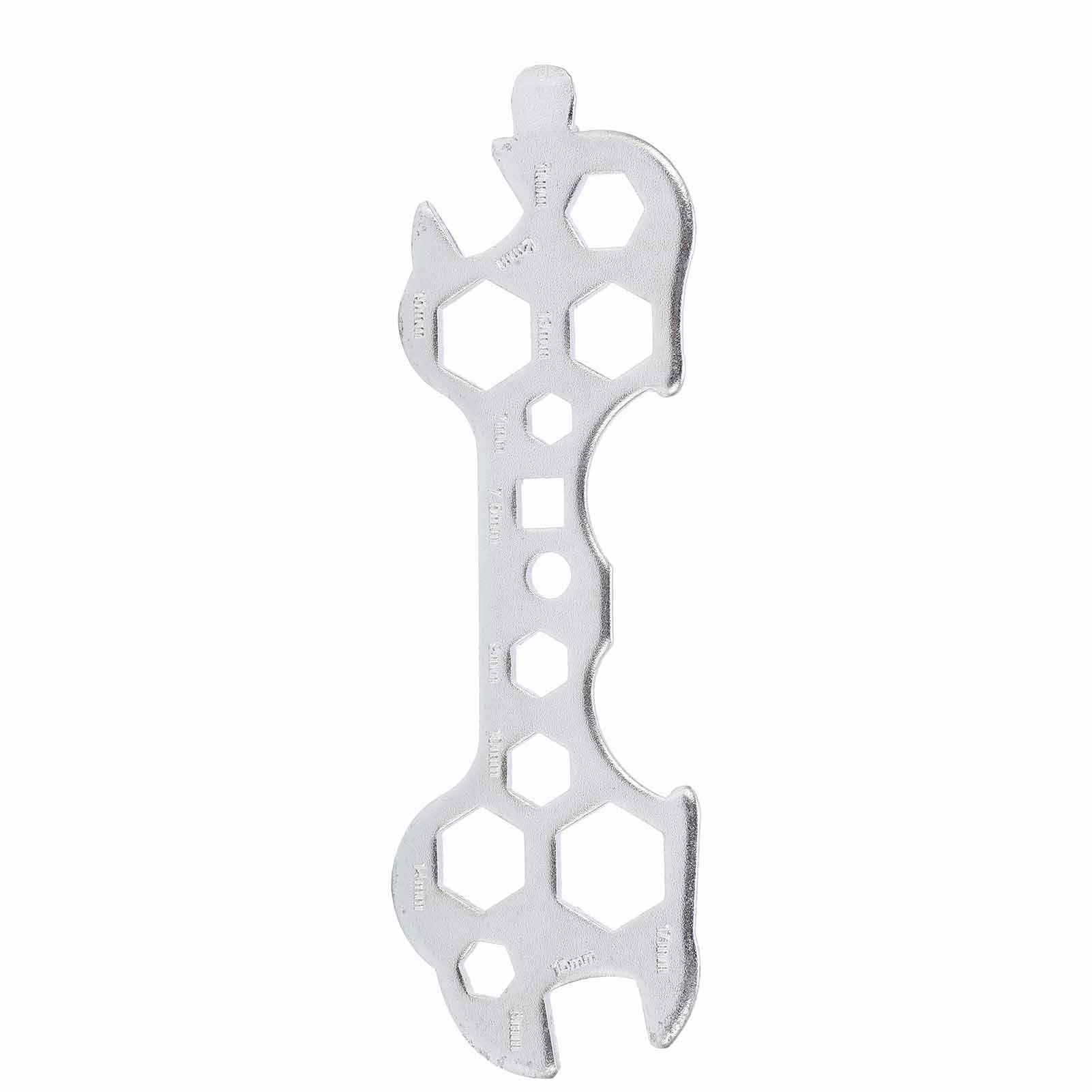 Multi‑Hole Flat Wrench Adjustable Spanner Lightweight For Bicycle Mountain