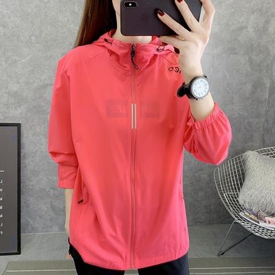 Women's windbreaker Breathable Sun Protection Jacket Loose Fishing Hiking Thin Coat Outdoor Sports Skin Clothing XS-4XL