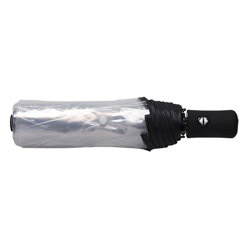 Transparent Umbrella Automatic Umbrella Rain Women Men Sun Rain Auto Umbrella Compact Folding Windproof Style Clear umbrella,Transparent + black border