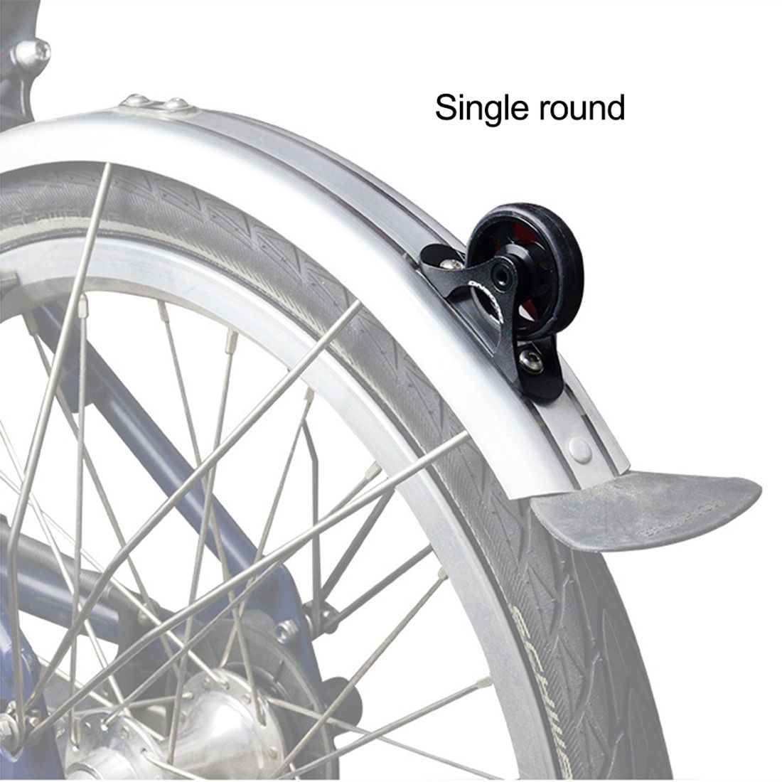 Folding Bike Easywheel Bicycle Mudguard Wheel Single weight Wheels for Brompton,Black