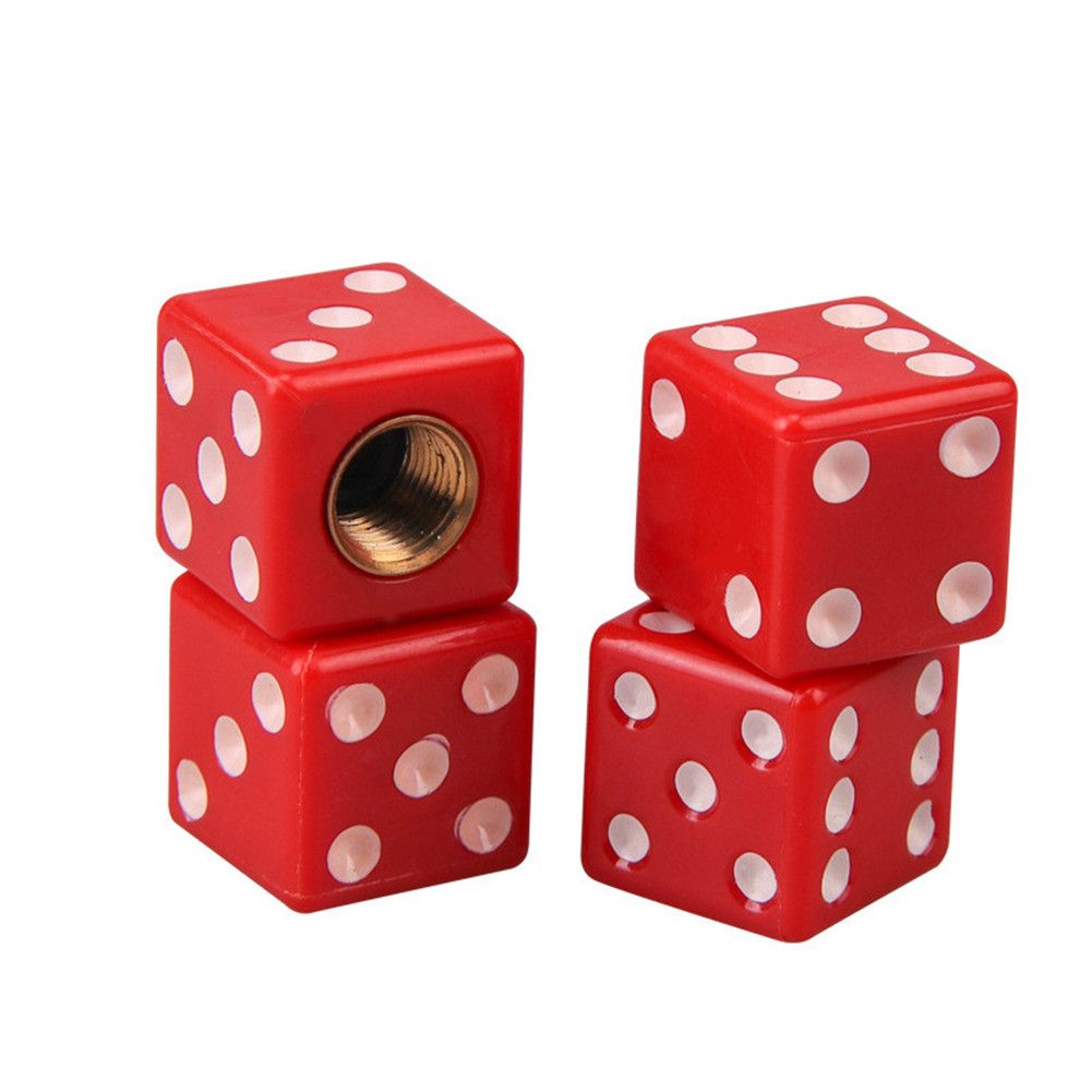 2Pcs Dice Tire Air Valve Stem Caps 7Colors Universal Tire cap Valve cover