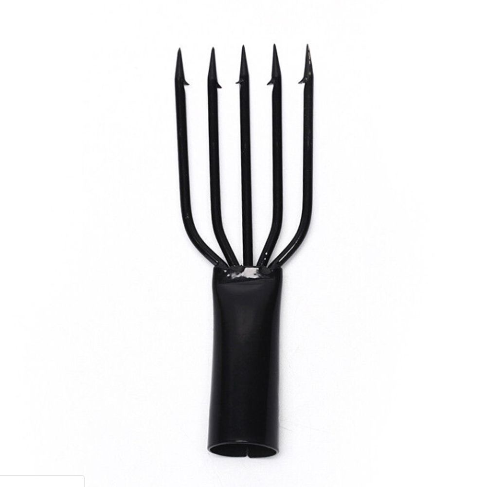 Fish Spear Small Prong  ip with Barbs Spring Steel Fishing Spear 5 Prong Spearhead Fork