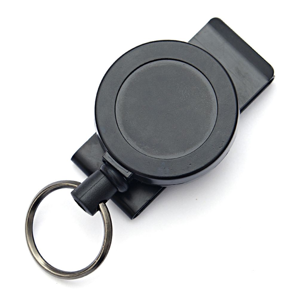 Yfashion Keychain Resilience Steel Wire Rope Retractable Easy-pull Buckle Anti-lost Anti- Belt Buckle