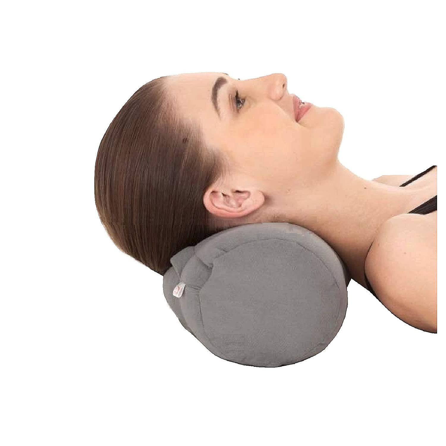 Ergonomically Designed High-Density PU Foam, Soft Cushiony Feel and Plush Orthopaedic Neck and Back Support Round Cervical Pillow for Women and Men (Universal Size)