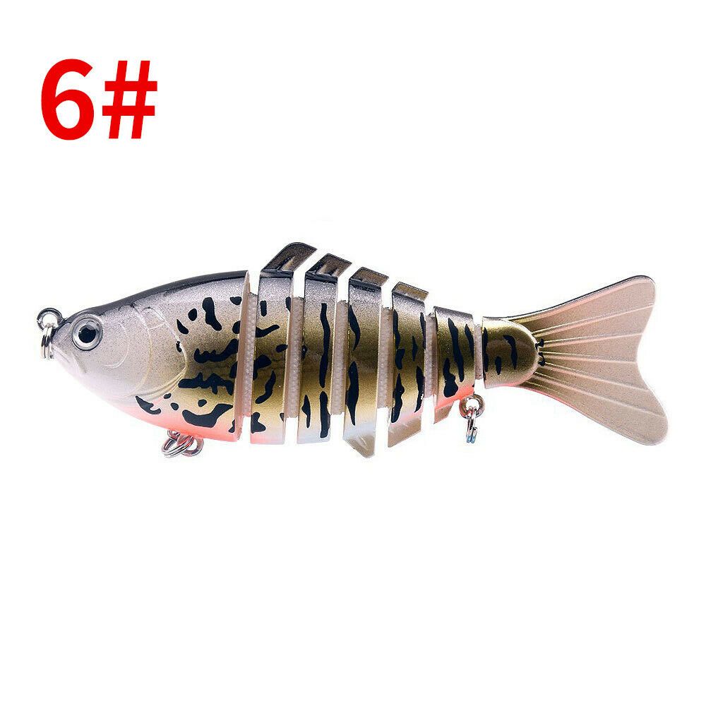 Yfashion 10cm/15.6g Multi Jointed Fishing Lures Fish Bait Hooks Fishing ackle Lure