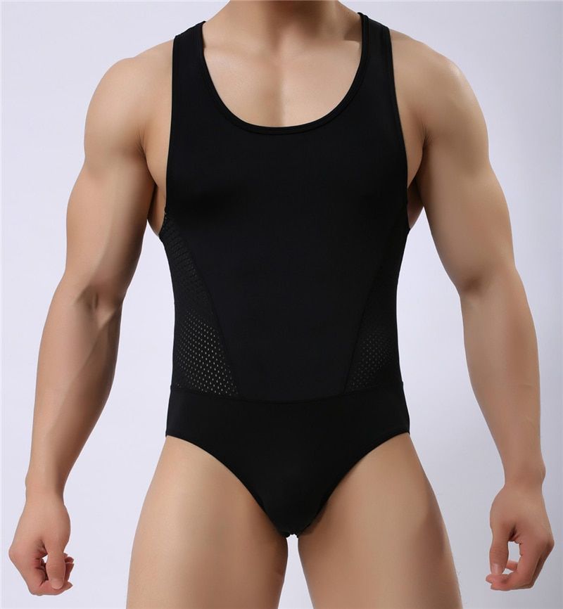 BPerson Bodysuits Men High Elasticity One-piece Shapers Men's Leotard Slim Corrective Body Building Men Singlet Underwear