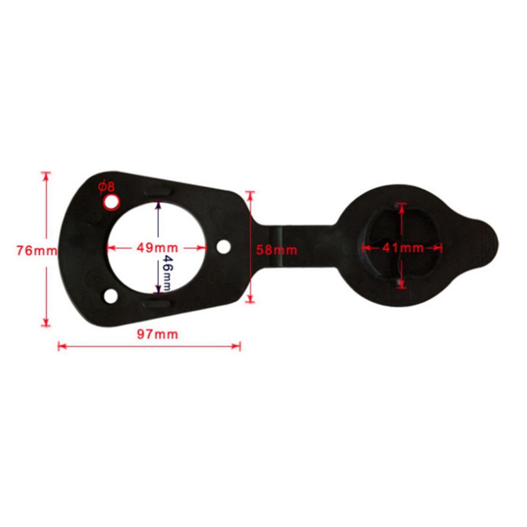 4 Pieces Fishing Rod Bracket Gasketand Gasket Kit Fit for Flush Mount Rod Holder Kayak Boat Fishing Accessory
