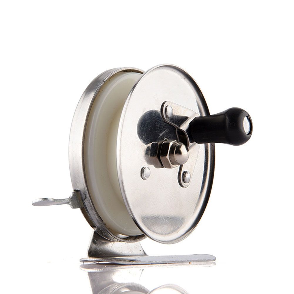Yfashion Fishing Reels Metal Iron ple Small Wheel Coil for Winter Ice Fly Fishing Rods Spinning