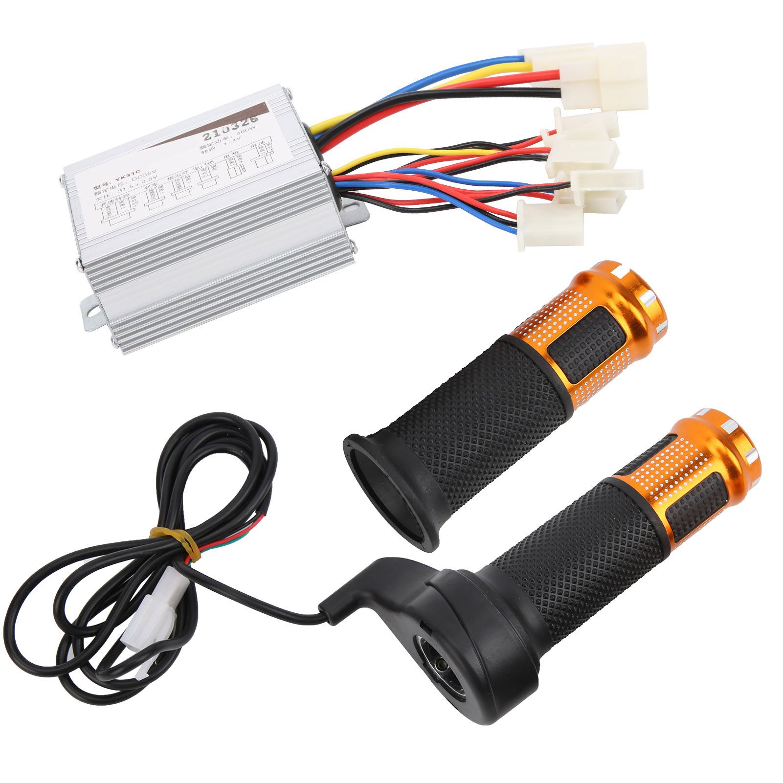 Dilwe Handle 36V500W Bike Throttle Grips Brush Controller AntiSlip