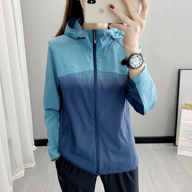 Outdoor Windbreaker Women Quick Dry Sportswear Anti-UV Waterproof Ultralight Thin Skin Windbreaker Running Hiking Cycling Jacket
