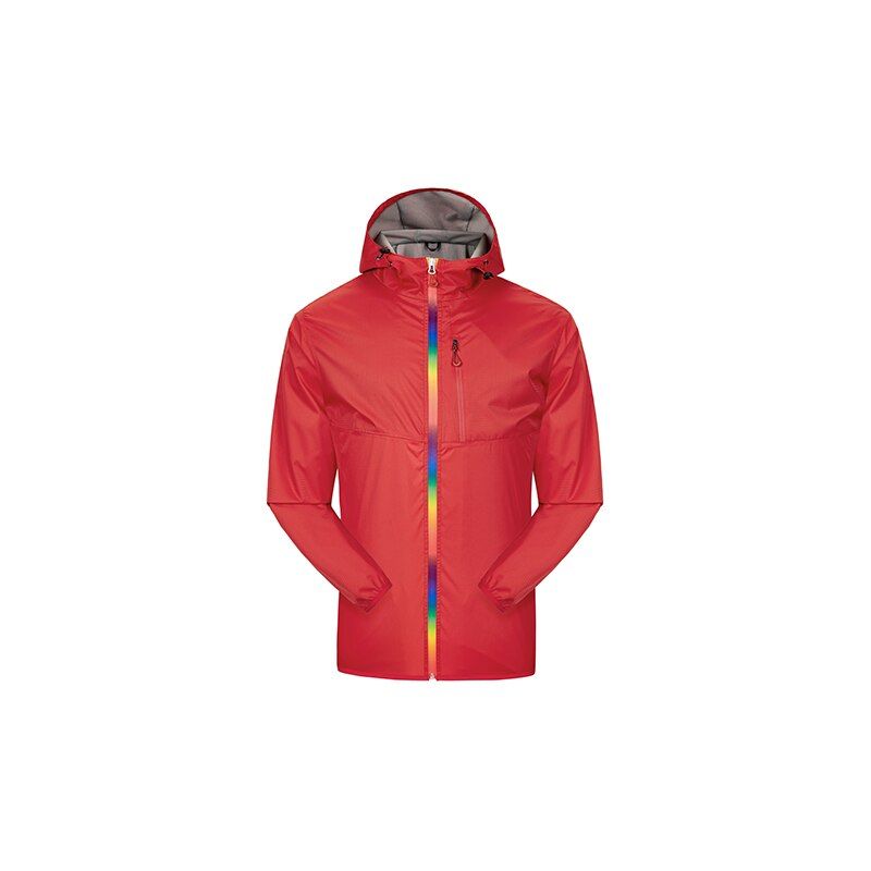Hooded Waterproof Jacket Lightweight Windproof Rain Jacket Outerwear Gradient ZippeHiking Jacket Outdoor