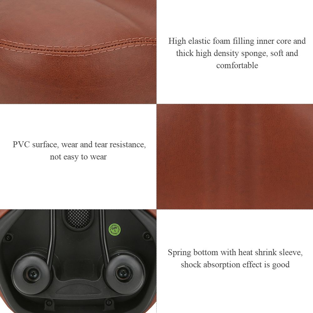 7010 PVC Leather Shock Absorption Bicycle Saddle Thicken Widen Cushion for Electric