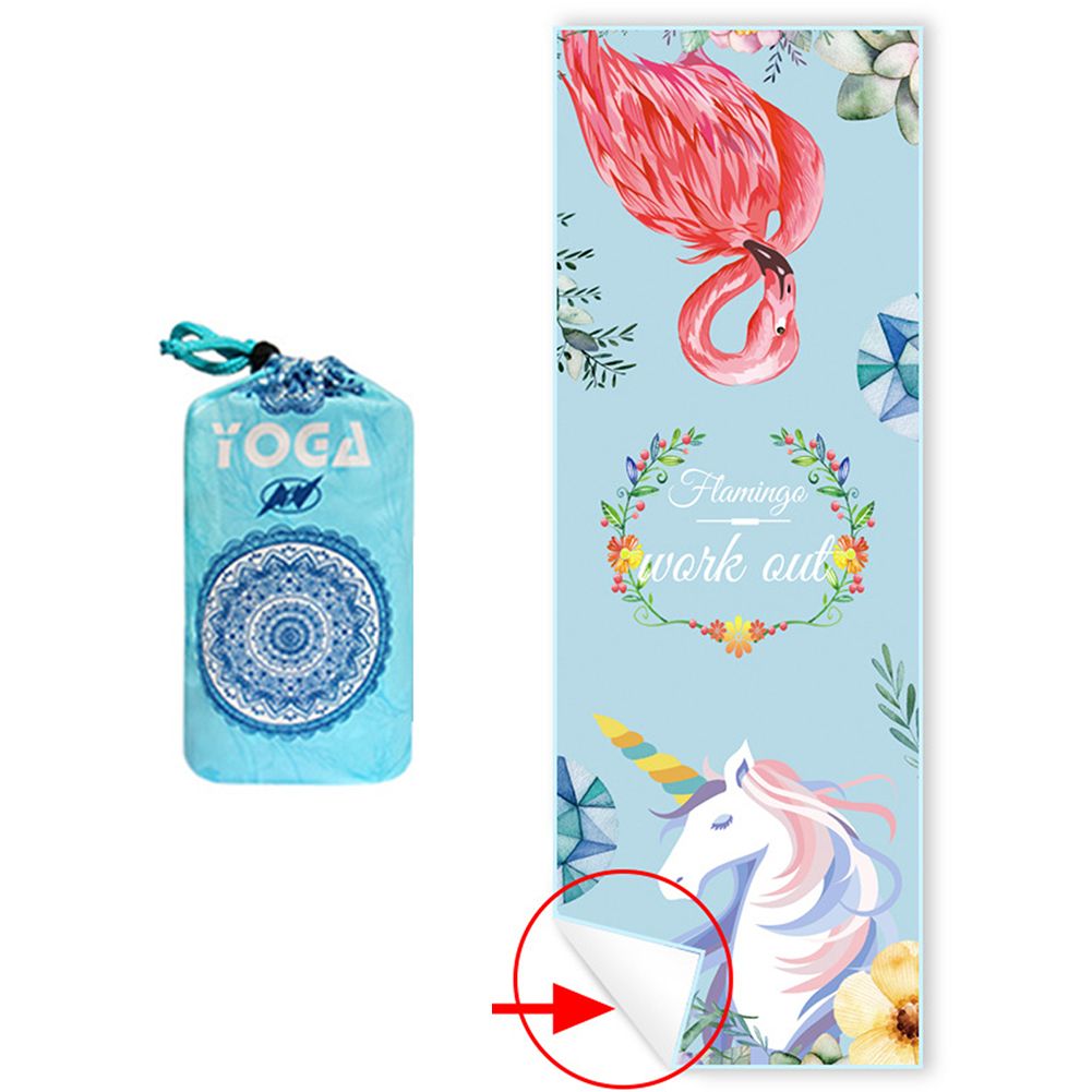 Sports Yoga Towel Mat Portable Silicone Non-slip Printing Folding Widened Fitness Shaping Blanket For Hot Yoga Bikram Pilates