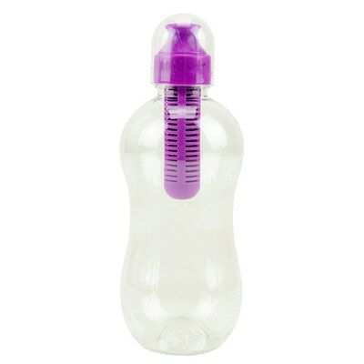 550ml Water Bobble Hydration Filter Portable Outdoor Hiking Travel Gym HeWater Purifier Drinking Bottle Filtered
