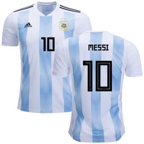 Messi 10 Argentina Home Short Sleeve Jersey World Cup18(China) - jersey