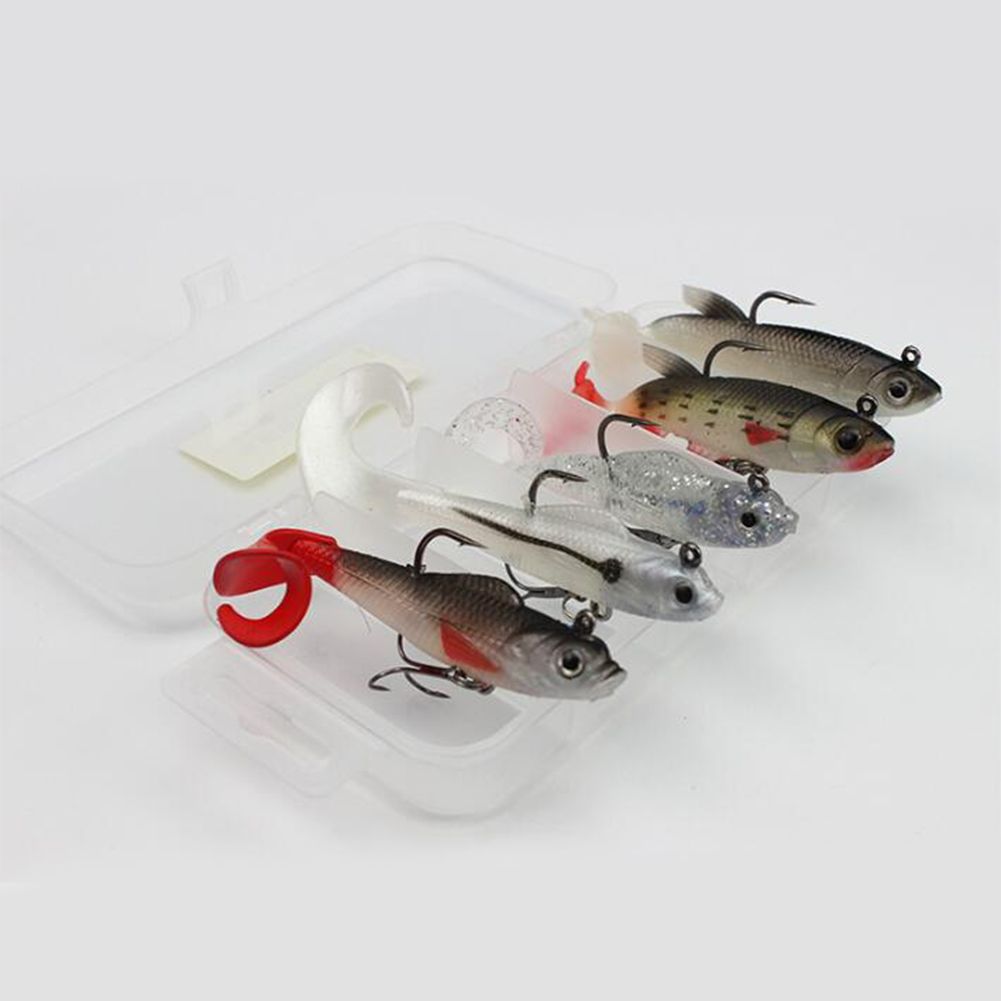 Yfashion 5pcs/Set Multi-color Fishing Lure  Bait Soft bait Fishing Hook Kit