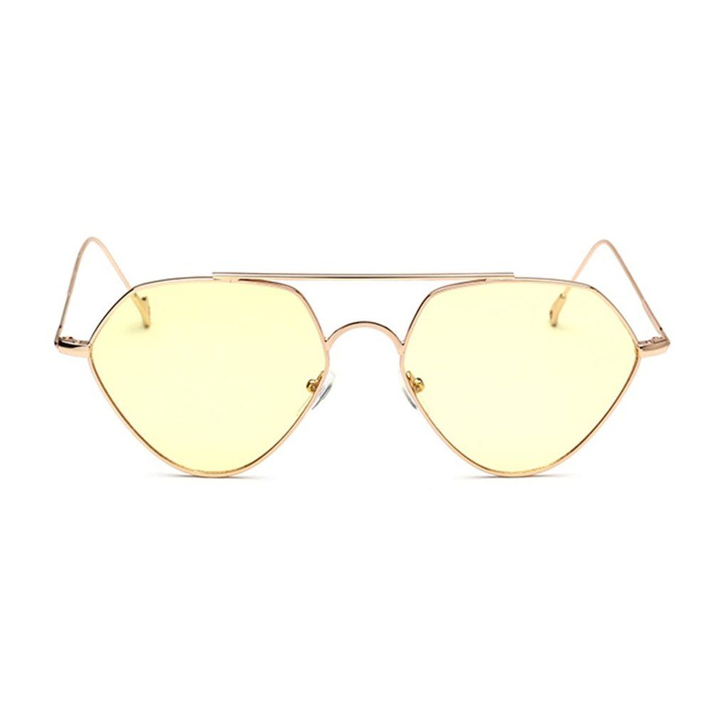 Men Women Metal Frame Sunglasses UV400 Protective Outdoor Travel Sunglasses