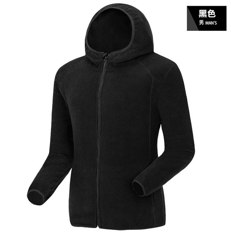 PlSize Solid Winter Women Man Polar Fleece Softshell Hooded Coat Thermal Outdoor Sport Warm Heated Camping Hiking Jackets