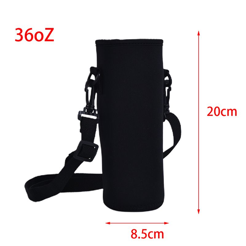 1x Neoprene Water Bottle Carrier Insulated Cup Cover Bag Holder Pouch with Strap