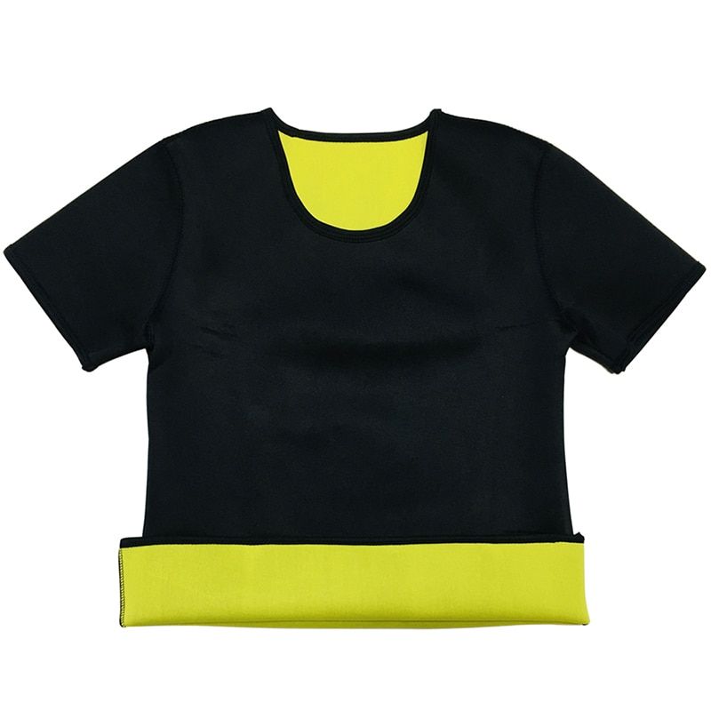 Men Slimming Shorts Shirt Vest Sleeve Set Body Shapers T-Shirt Thermo Neoprene Sauna Sweat Corset Control Super Stretch